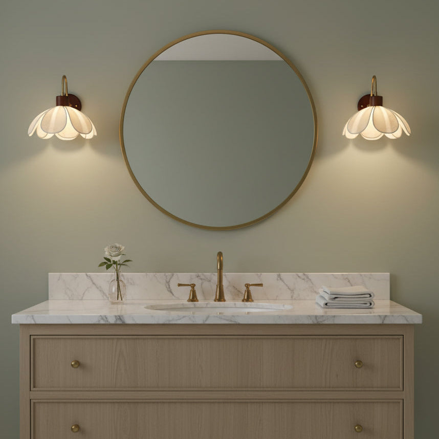 Petal-Inspired Artisan Wall Light Vintage Metal Sconce