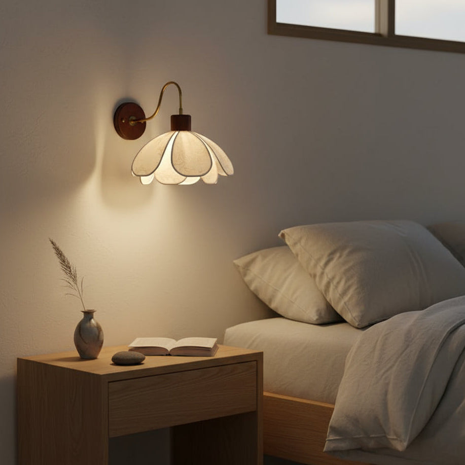 Petal-Inspired Artisan Wall Light Vintage Metal Sconce
