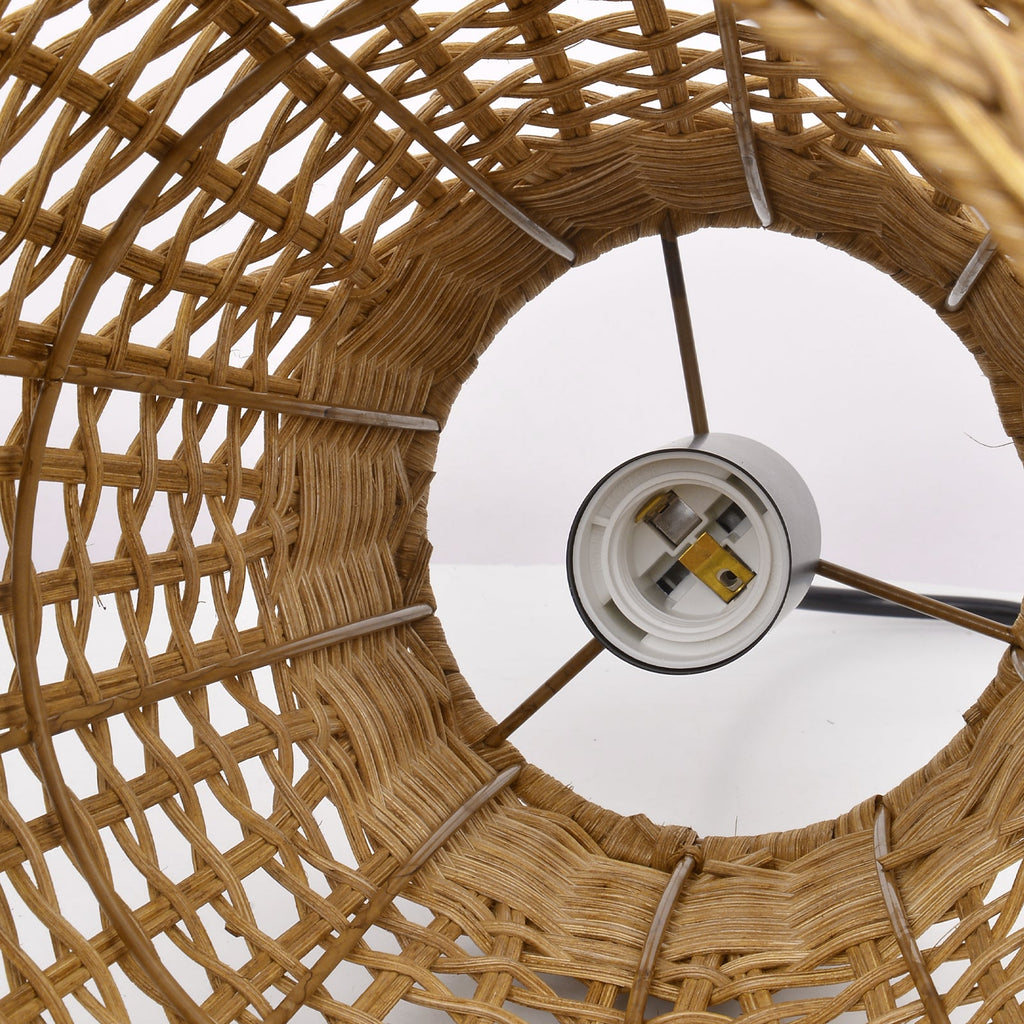 Rattan Teardrop Pendant Light Japandi Boho Weave Chandelier