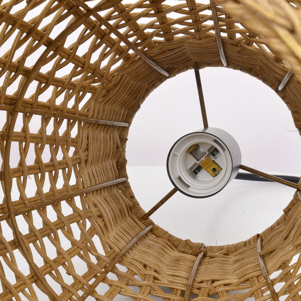 Rattan Teardrop Pendant Light Japandi Boho Weave Chandelier