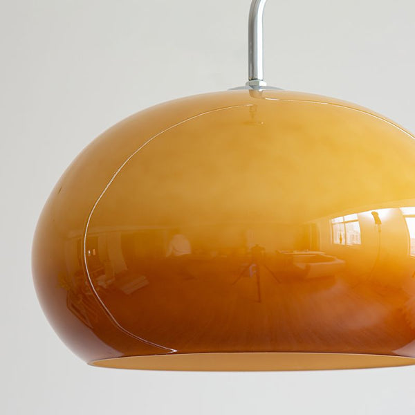 Modern Yellow Metal Pendant Light Minimalist Kitchen Island Lamp