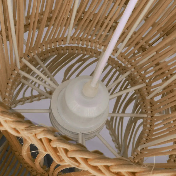 Flower Rattan Pendant Light Wicker Lampshade Chandelier