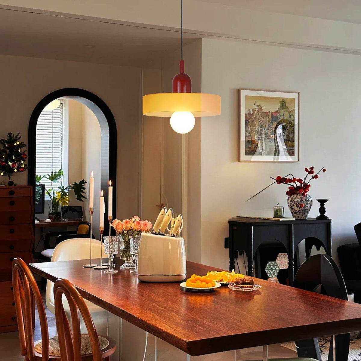 Modern Colorful Glass Pendant Light Vibrant Art-Glass Chandelier