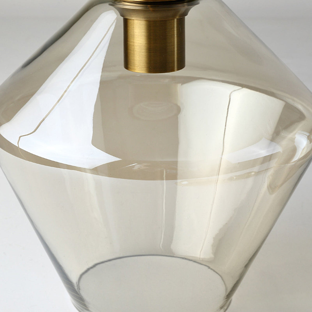 Modern Trapezoid Clear Glass Pendant Light Kitchen Island Lamp