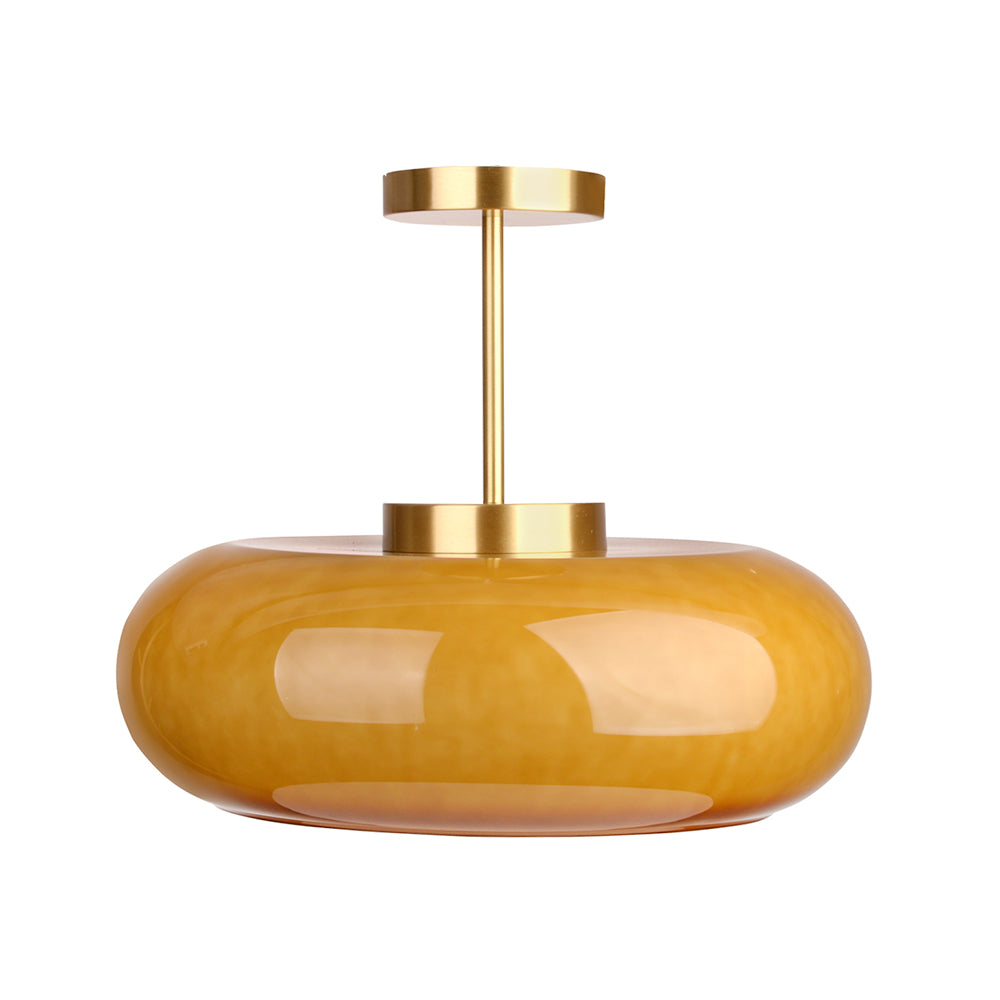 Nordic Yellow Glass Chandelier Kitchen Island Pendant Light