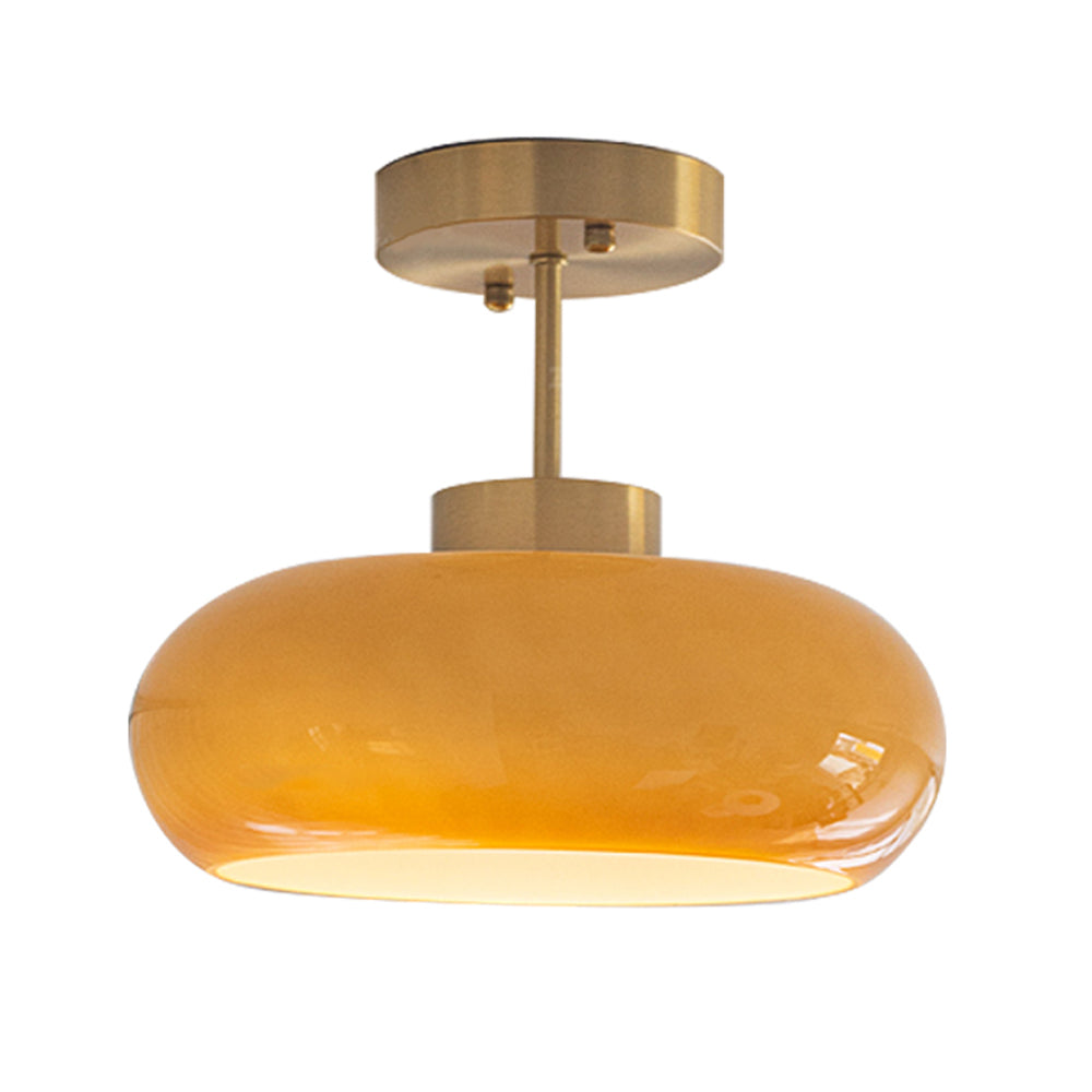 Nordic Yellow Glass Chandelier Kitchen Island Pendant Light