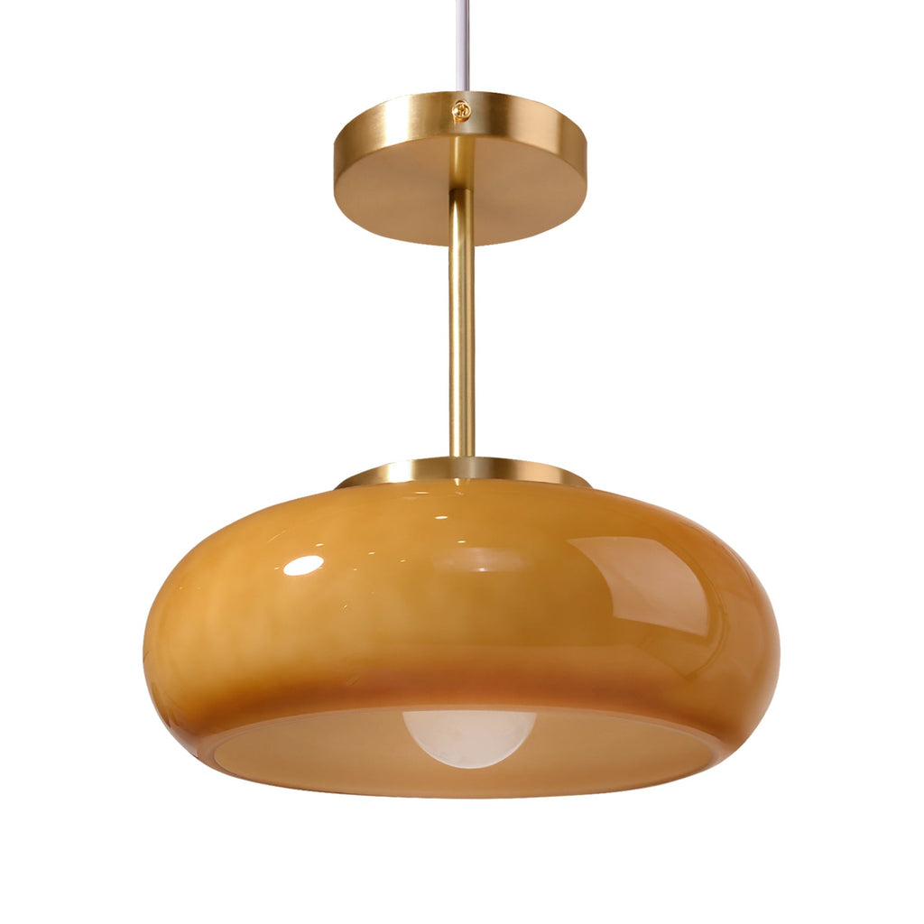 Nordic Yellow Glass Chandelier Kitchen Island Pendant Light