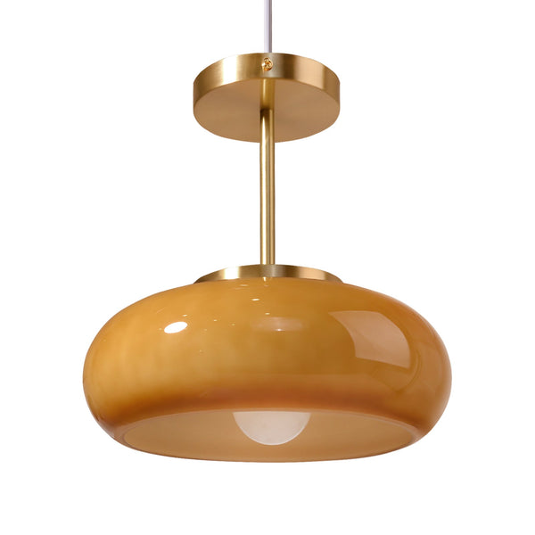 Nordic Yellow Glass Chandelier Kitchen Island Pendant Light