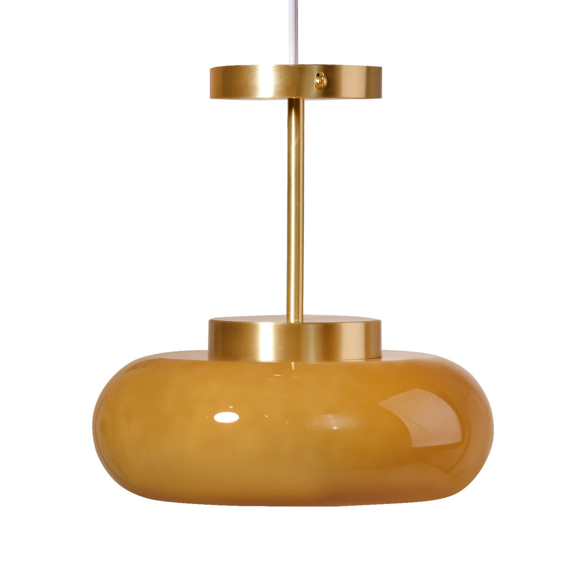 Nordic Yellow Glass Chandelier Kitchen Island Pendant Light