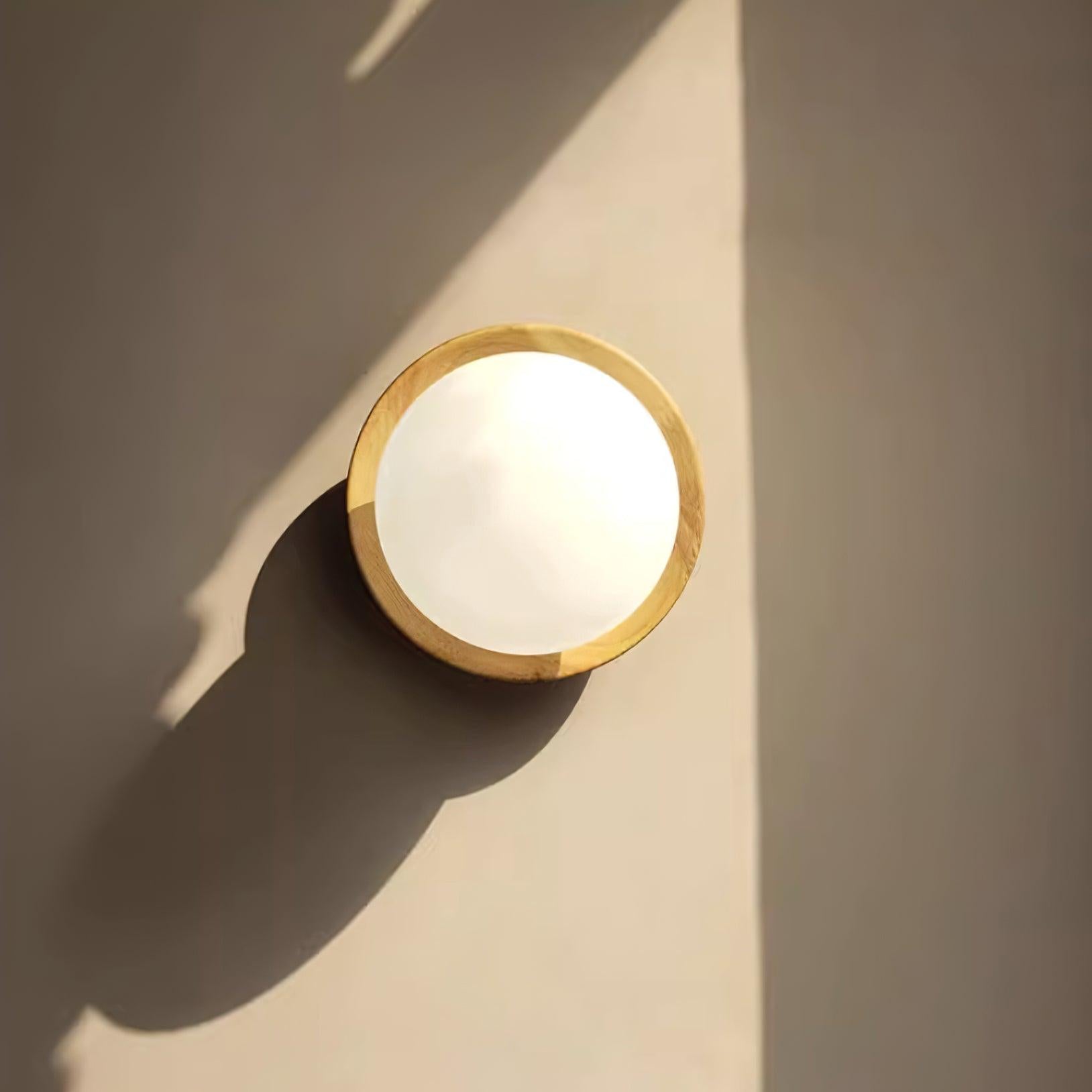 Tablet Wood & Globe Wall Lamp Modern Wooden Wall Sconce Secondary image