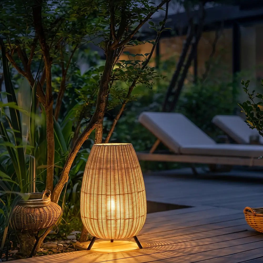 Outdoor Waterproof Rattan Lawn Floor Lamp Villa Courtyard Light Secondary image
