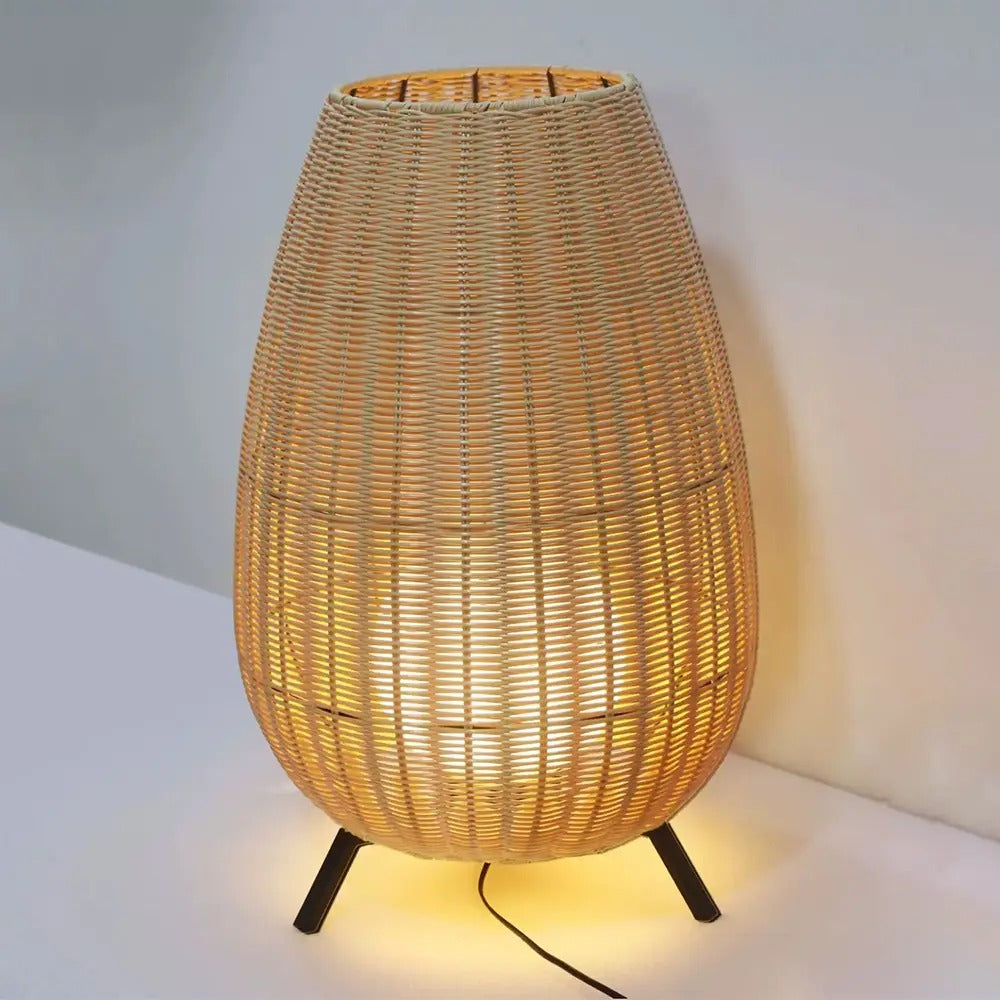 Outdoor Waterproof Rattan Lawn Floor Lamp Villa Courtyard Light