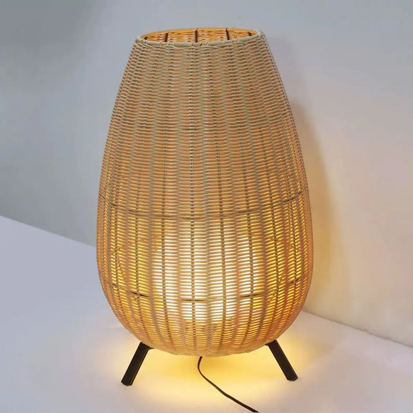 Outdoor Waterproof Rattan Lawn Floor Lamp Villa Courtyard Light