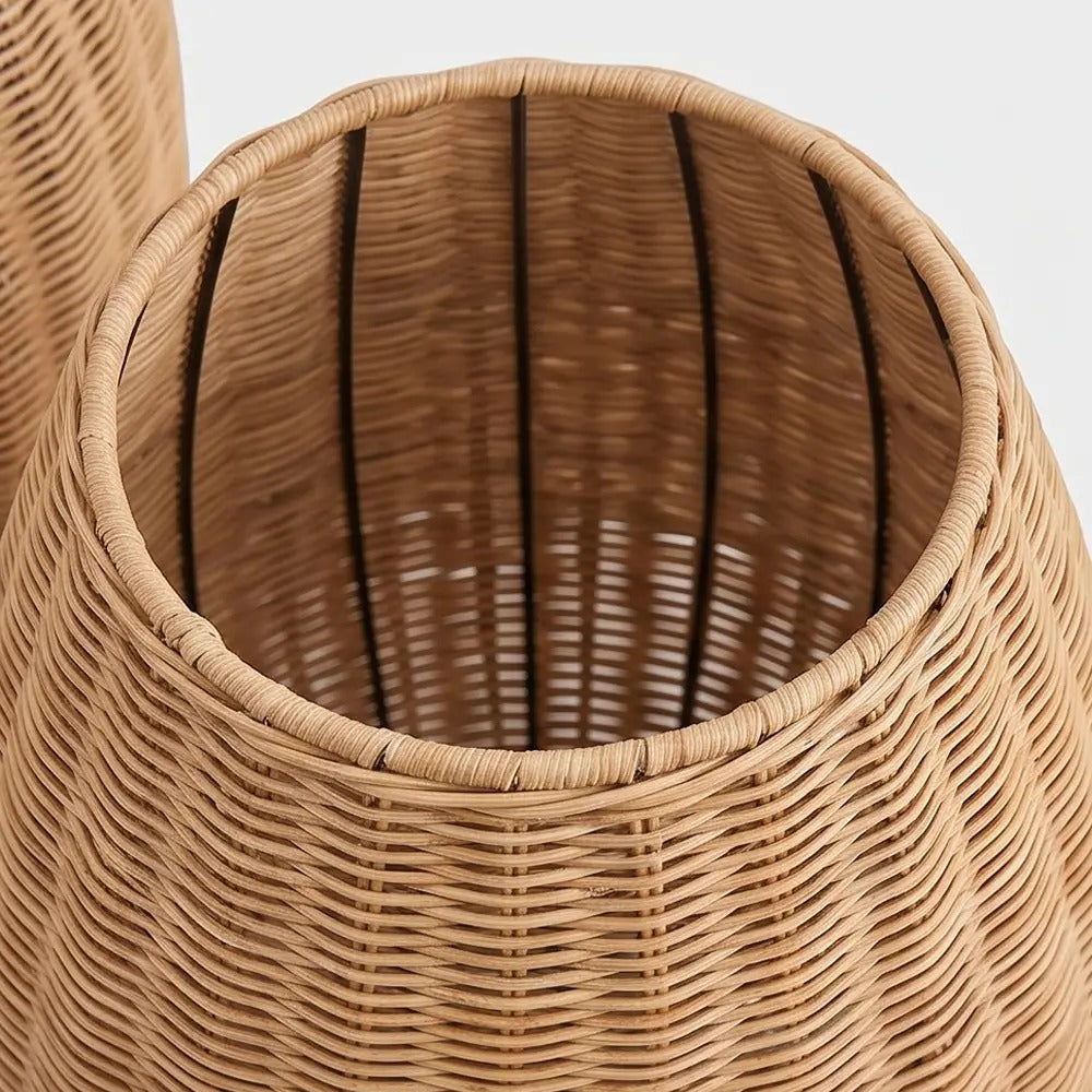 Outdoor Waterproof Rattan Lawn Floor Lamp Villa Courtyard Light