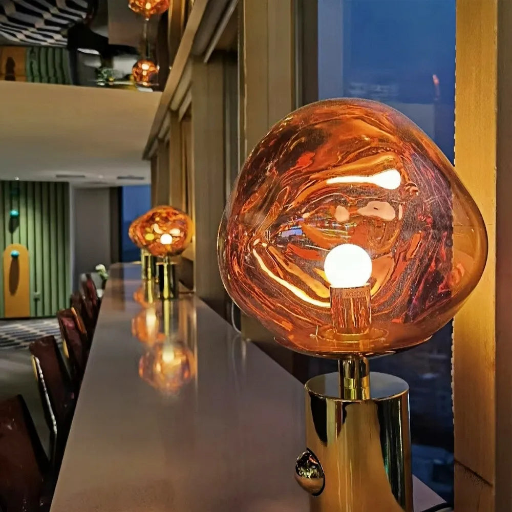 Nordic Lava Table Lamp Creative Irregular Bedside Light