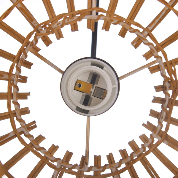 Commercial Rattan Pendant Light Wabi-Sabi Cafe & Restaurant Chandelier