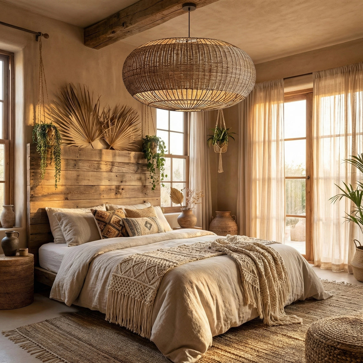 Commercial Rattan Pendant Light Wabi-Sabi Cafe & Restaurant Chandelier Main image