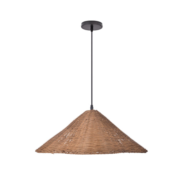 Mid-Century Modern Rattan Chandelier Living Room Pendant Light