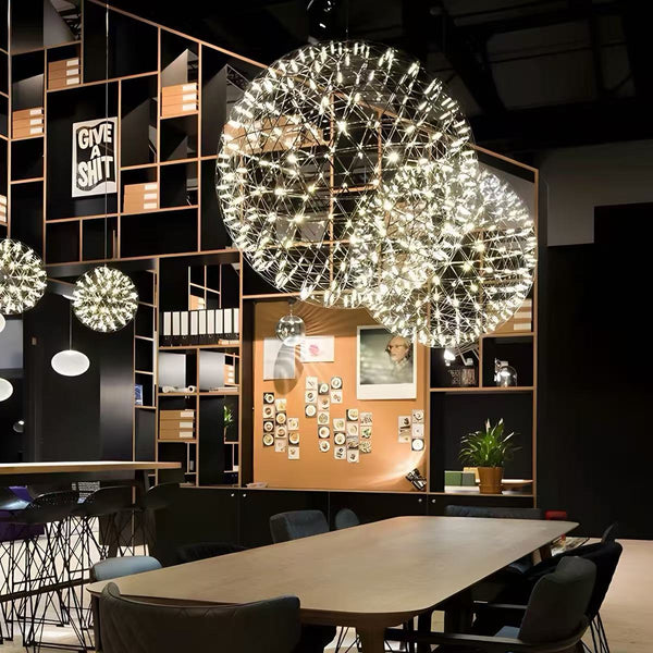 Stainless Steel LED Firework Pendant Light Raimond-Style Chandelier