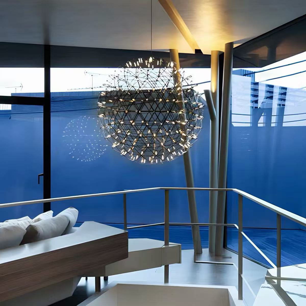 Stainless Steel LED Firework Pendant Light Raimond-Style Chandelier