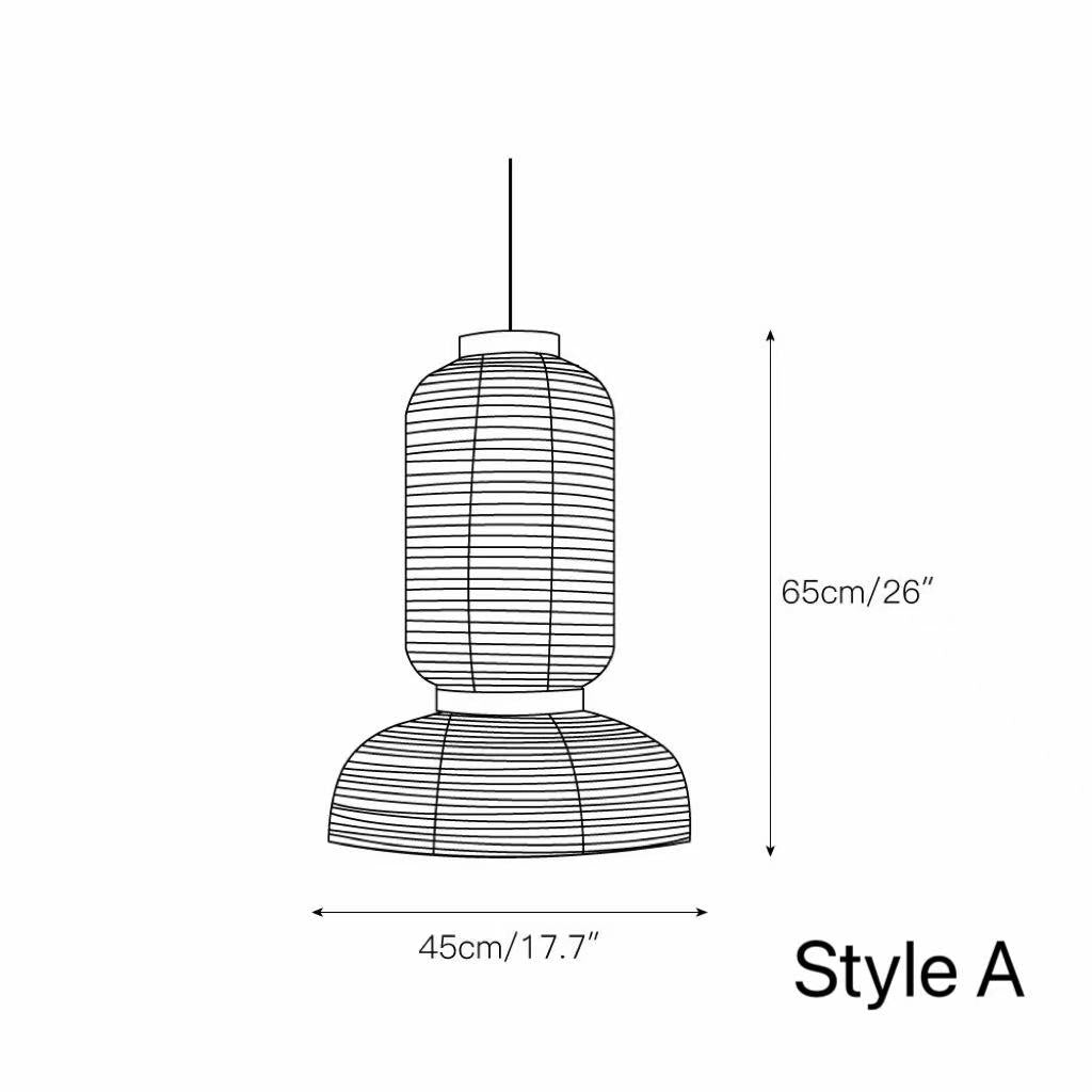 Formakami JH5 Paper Pendant Light Japandi Lantern Chandelier
